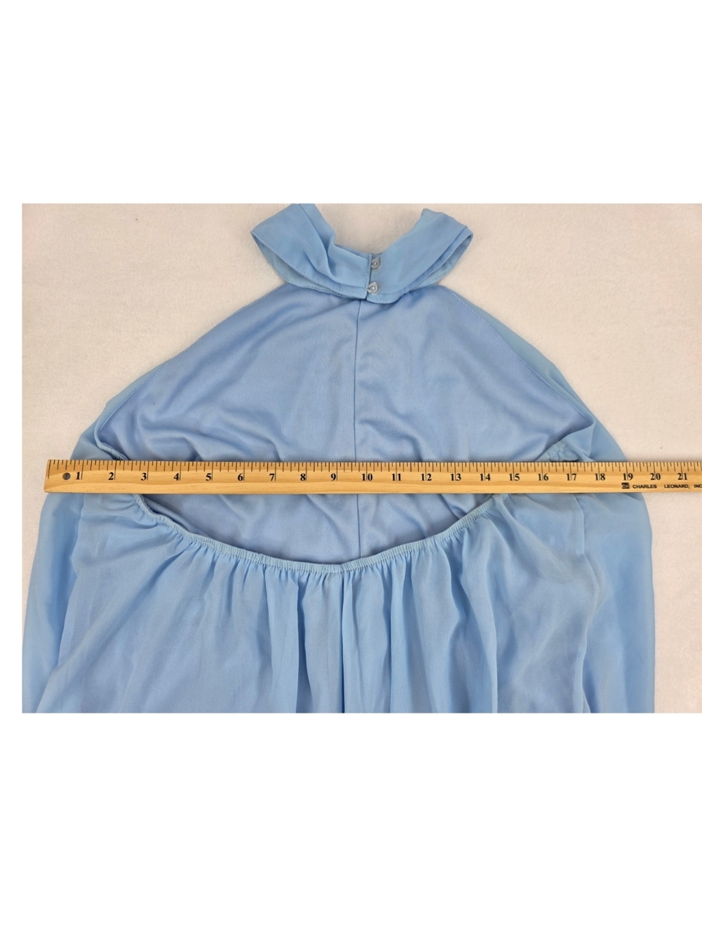 Halter Neck Wide-Leg XL Jumpsuit Dusty Blue 3522-AG - Picture 7 of 12